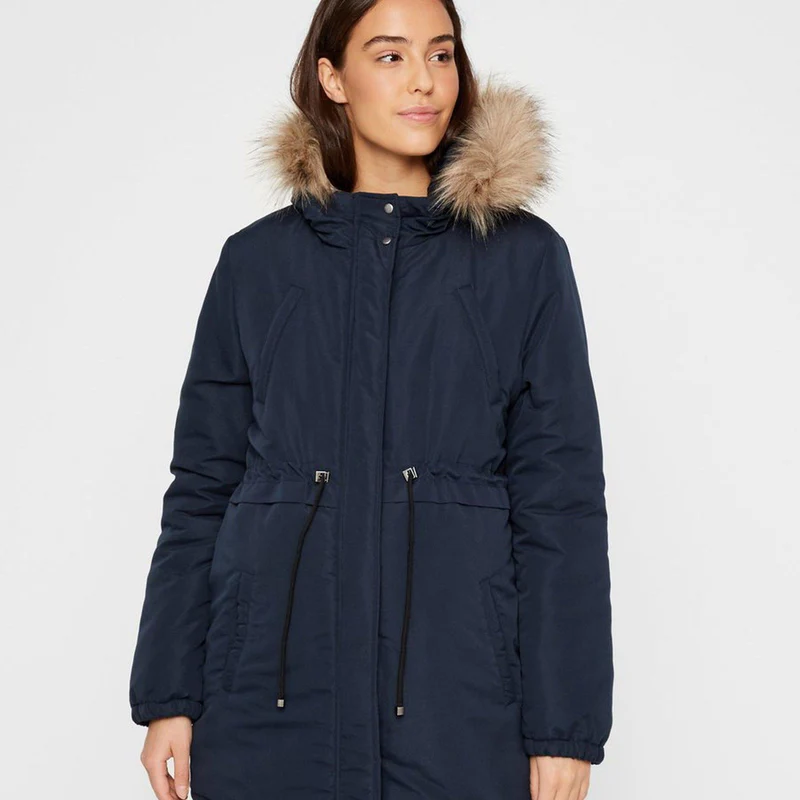 Mamalicious Vente Parka-Jacke – Jessa – Marineblauer Blazer