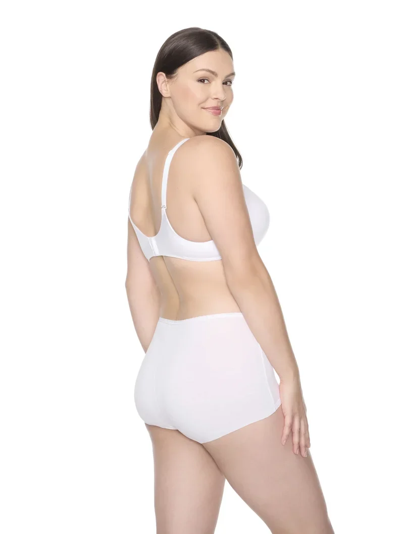 Naomi & Nicole Shapewear - Baumwolle mit Spitze Boyshort Weiß