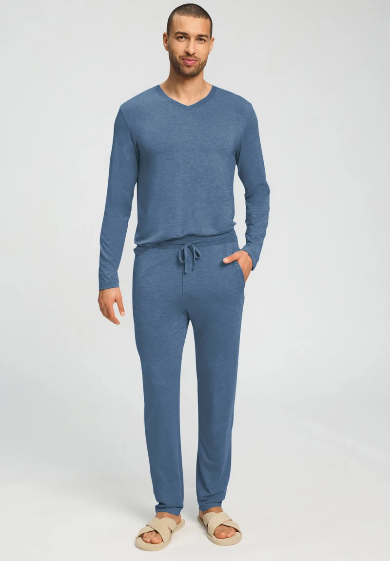 Casuals Long Pants | tanzanite melange 075040-073133
