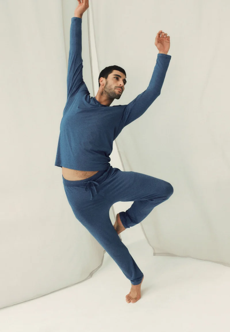 Casuals Long Pants | tanzanite melange 075040-073133