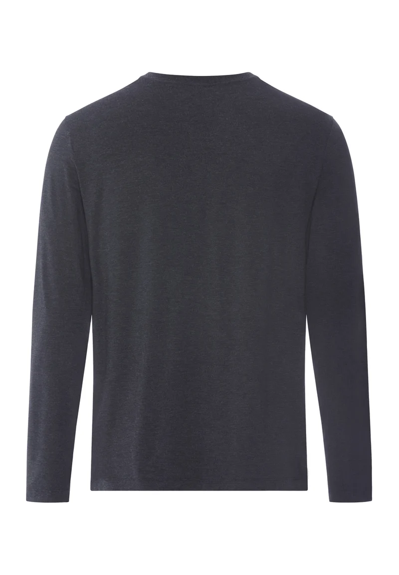 Casuals L/SLV Shirt V-Neck | charcoal melange 075036-073132