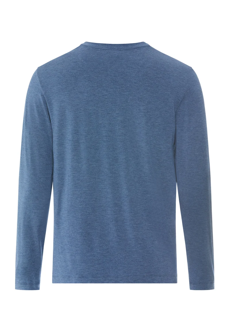 Casuals L/SLV Shirt V-Neck | tanzanite melange 075036-073133