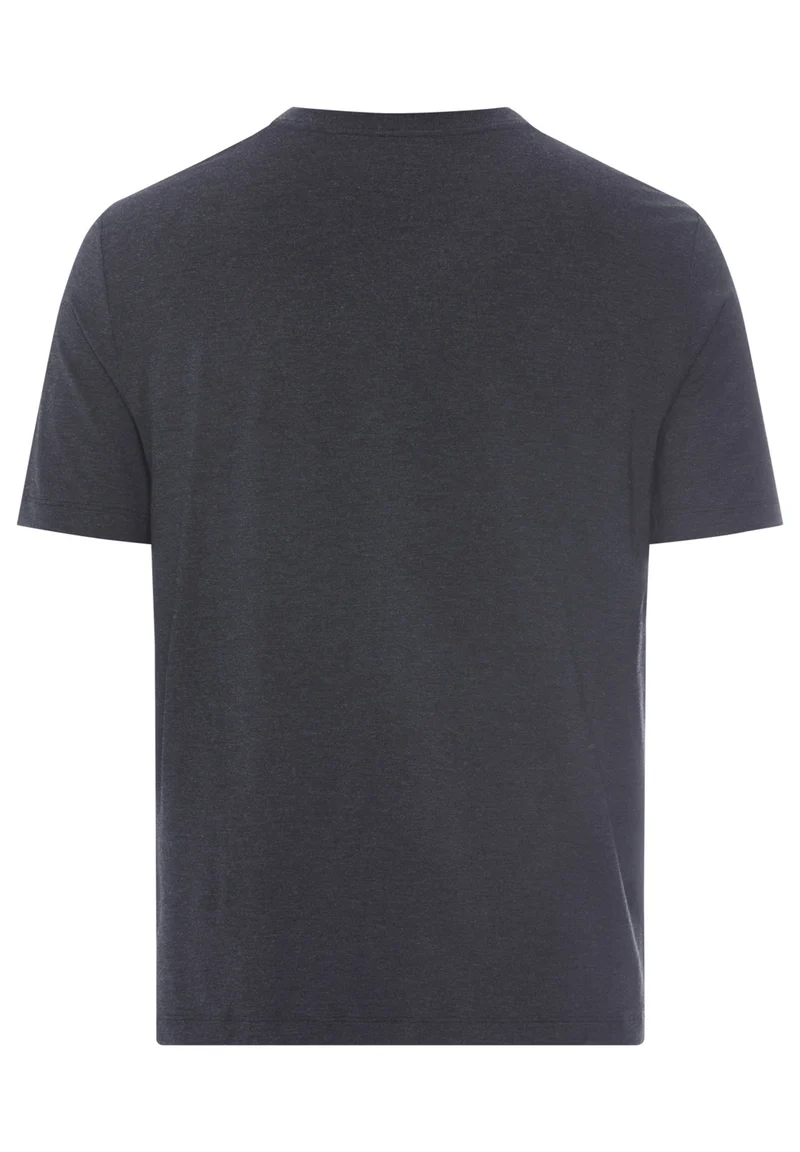 Casuals S/SLV Shirt V-Neck | charcoal melange 075035-073132