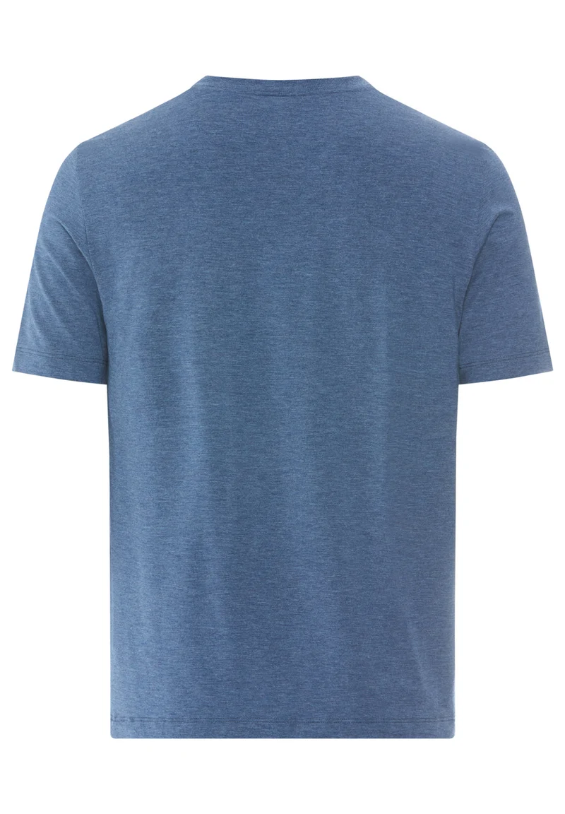 Casuals S/SLV Shirt V-Neck | tanzanite melange 075035-073133