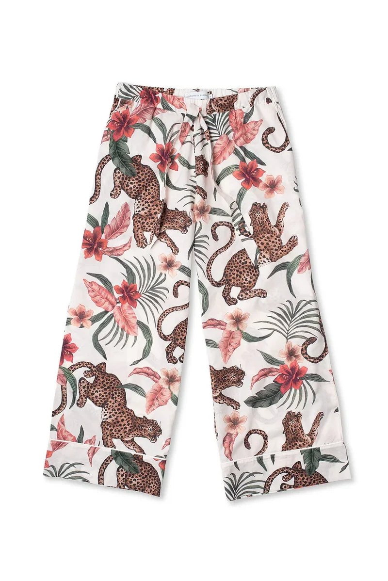Wide Leg Pyjama Set Cream