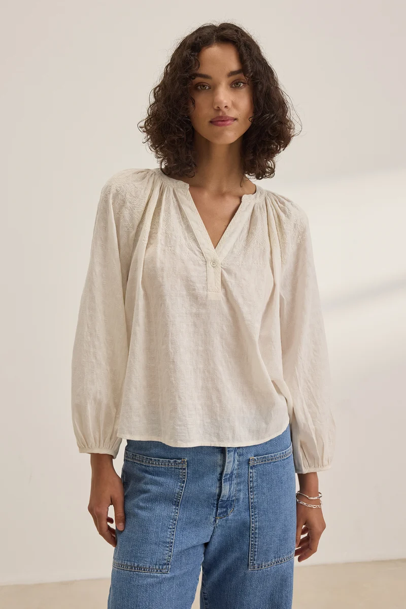 Carina Cream Blouse