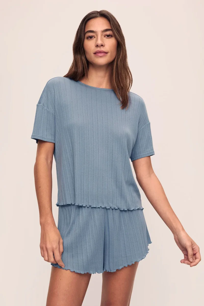 Pointelle Short PJ Set Faded