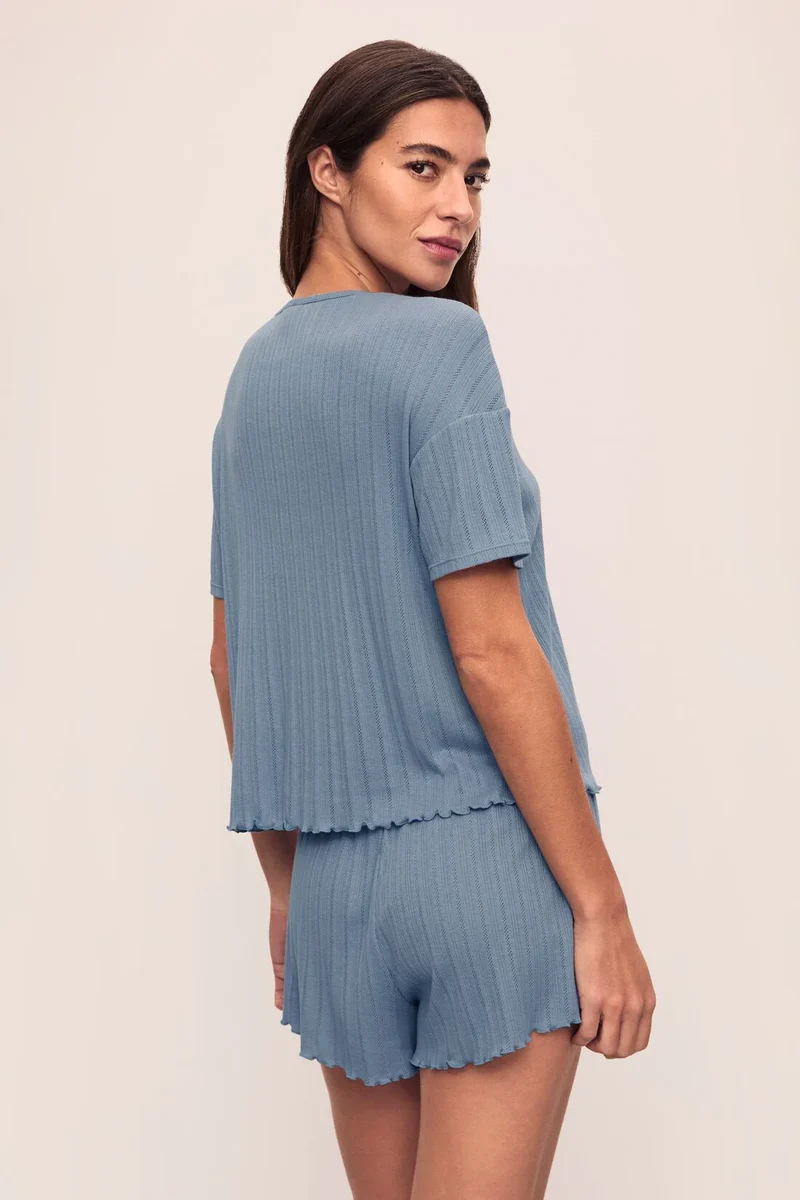Pointelle Short PJ Set Faded