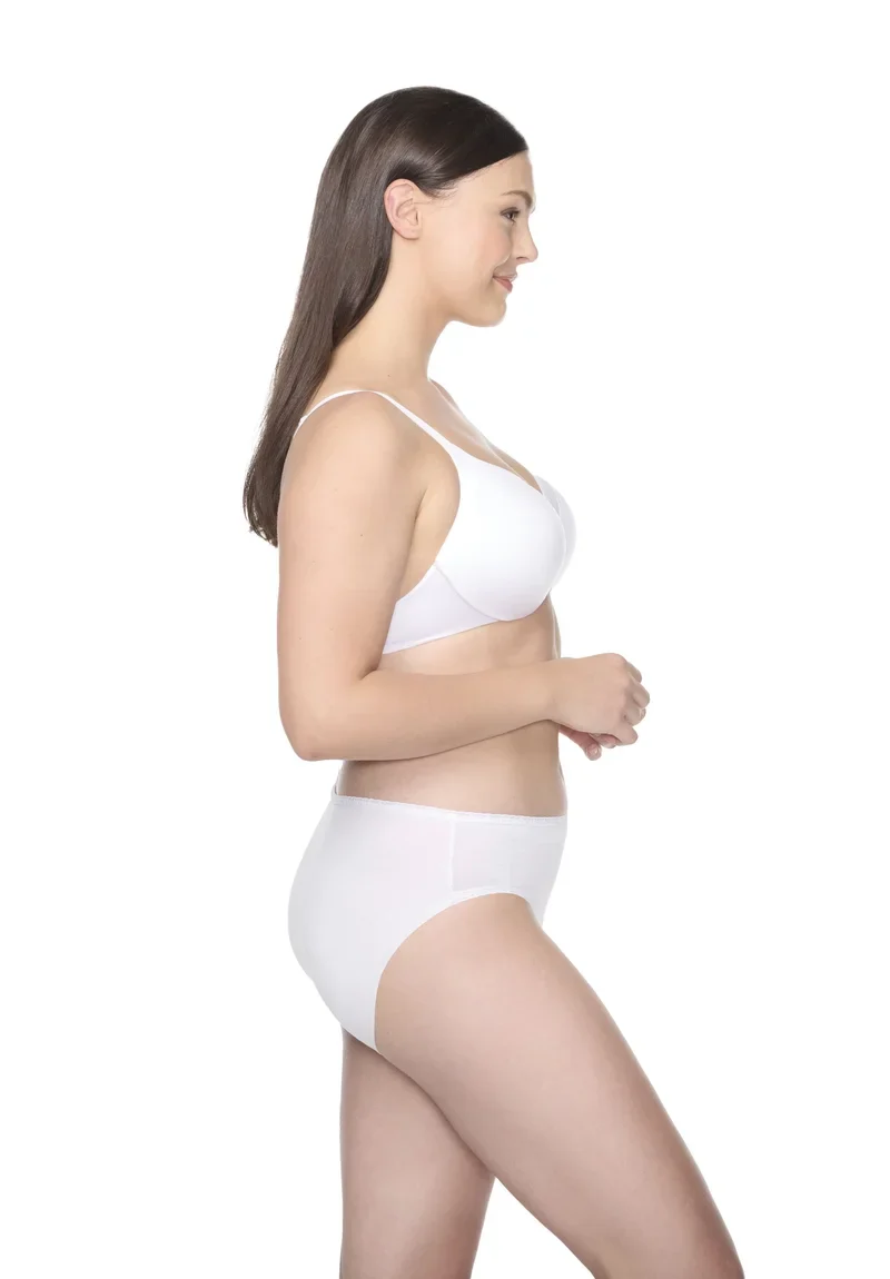 Naomi & Nicole Shapewear - Baumwolle mit Spitze Hipster Weiß