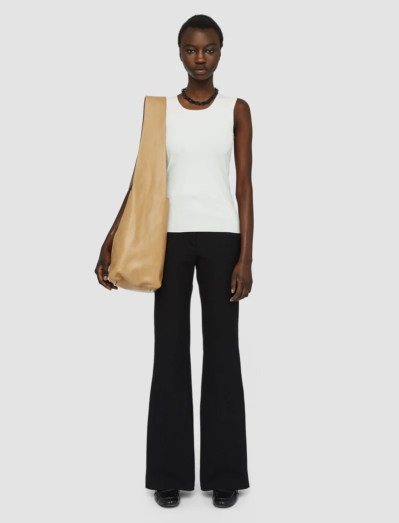 Silk Stretch Tank Top Ivory