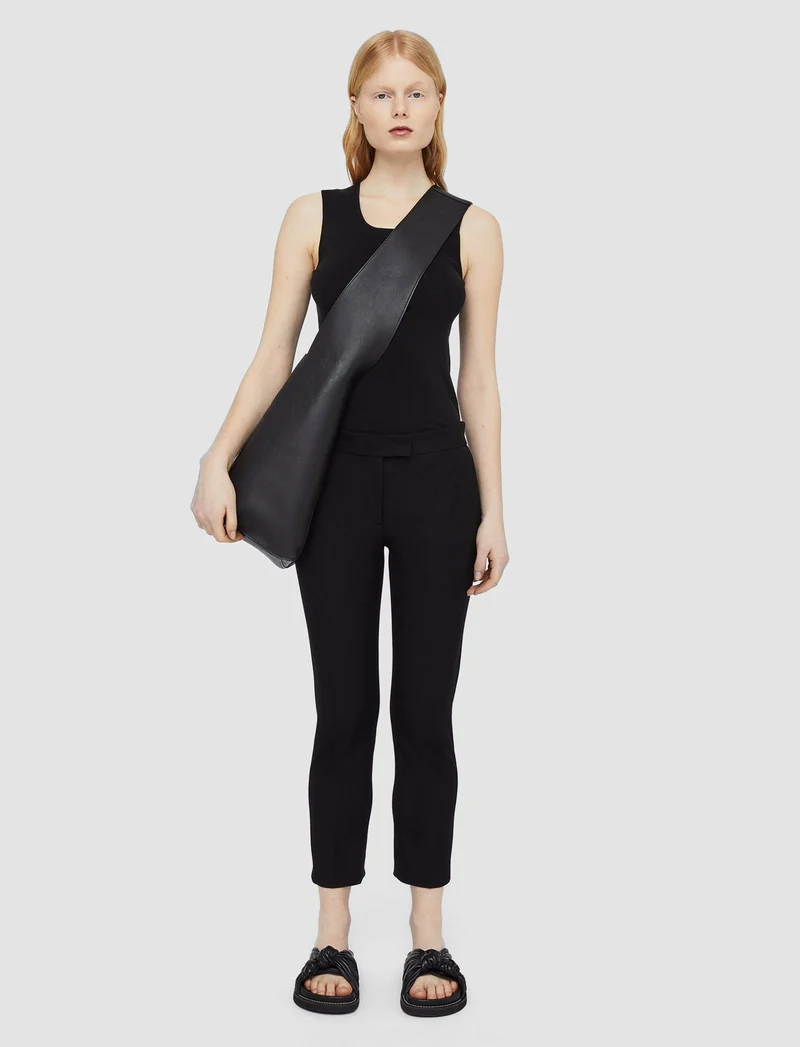 Silk Stretch Tank Top Black