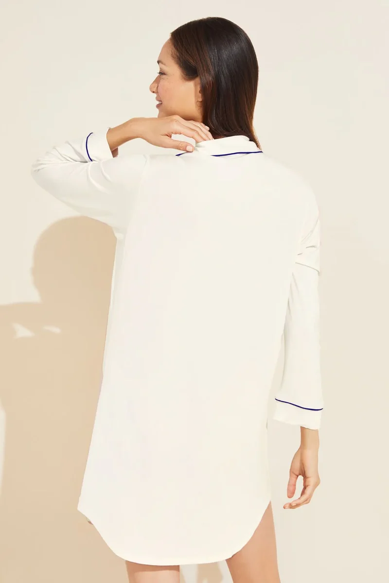 Gisele Sleepshirt Ivory/Navy