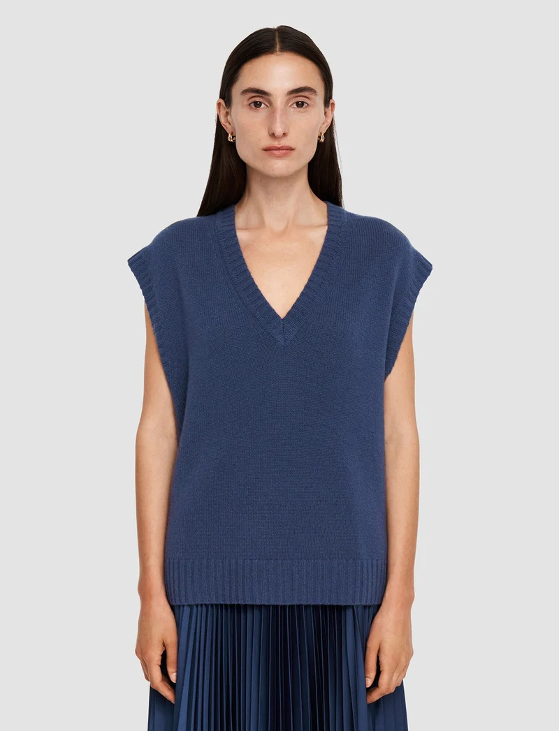 Open Cashmere Vest Harbour