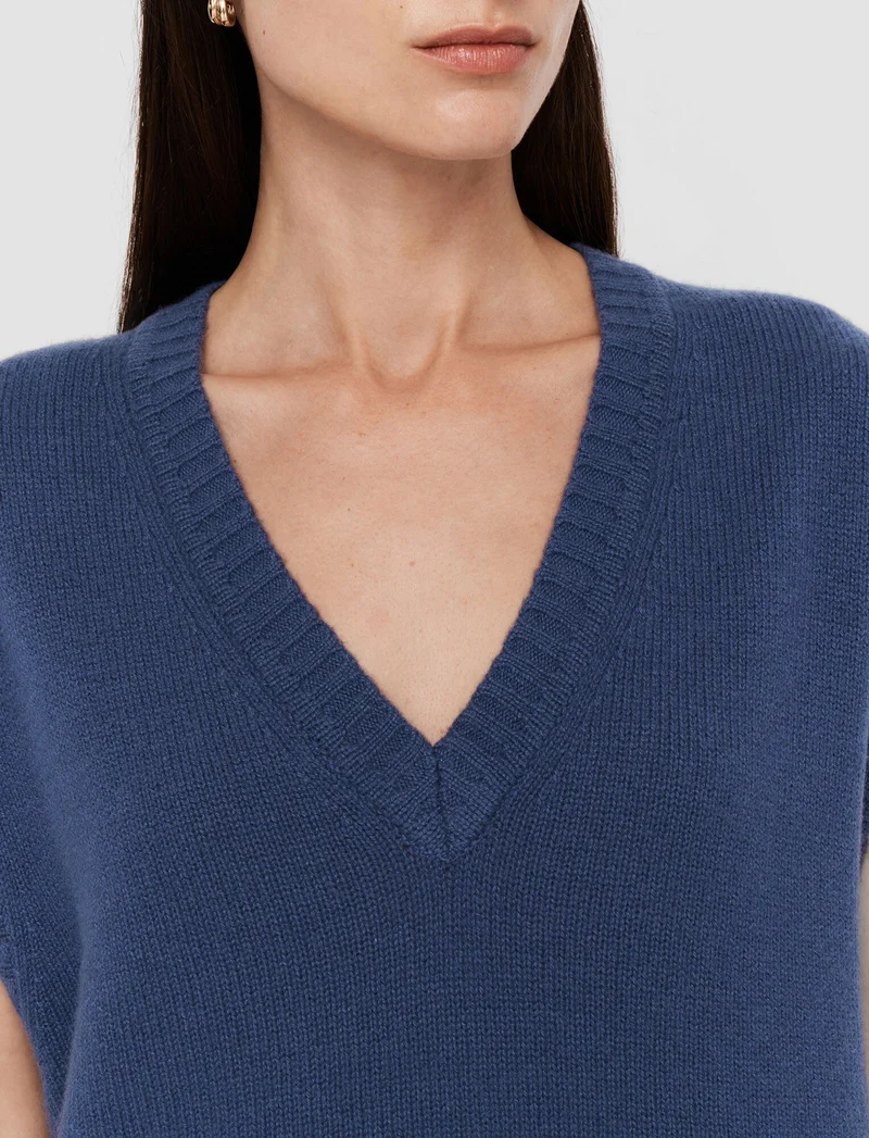 Open Cashmere Vest Harbour