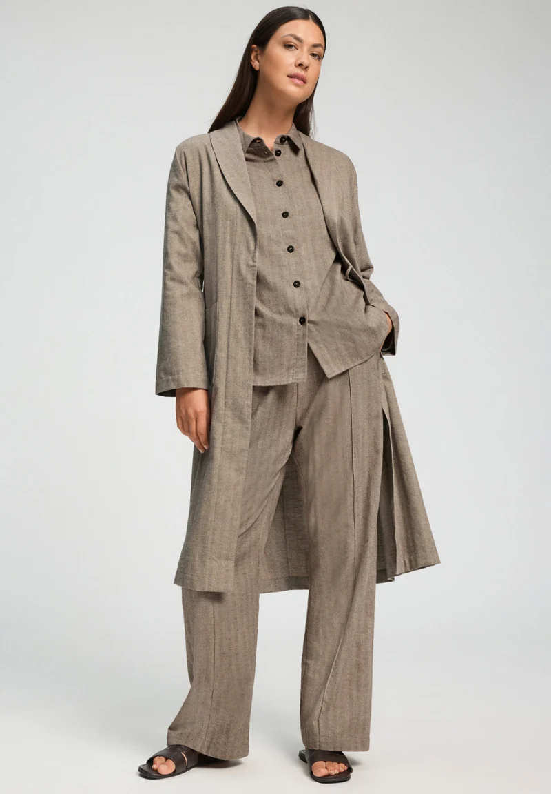 Woolen Luxury Robe 115cm | earthy woven 078925-073127