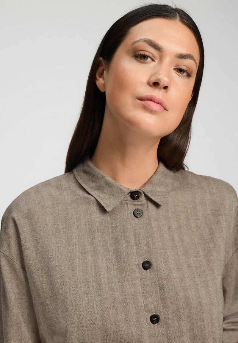 Woolen Luxury Blouse | earthy woven 078923-073127