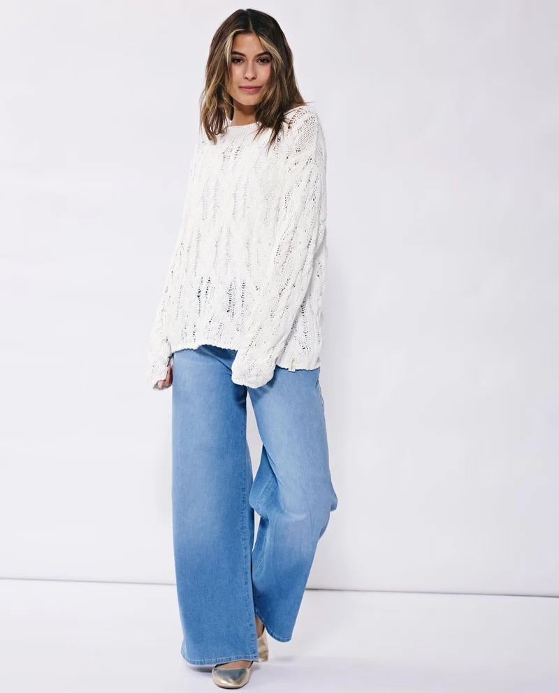 White Crew Chunky Jumper CO601L