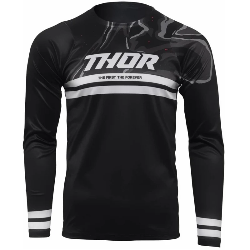 Thor MTB-Jersey Assist Langarm Fahrradtrikot Schwarz Herren