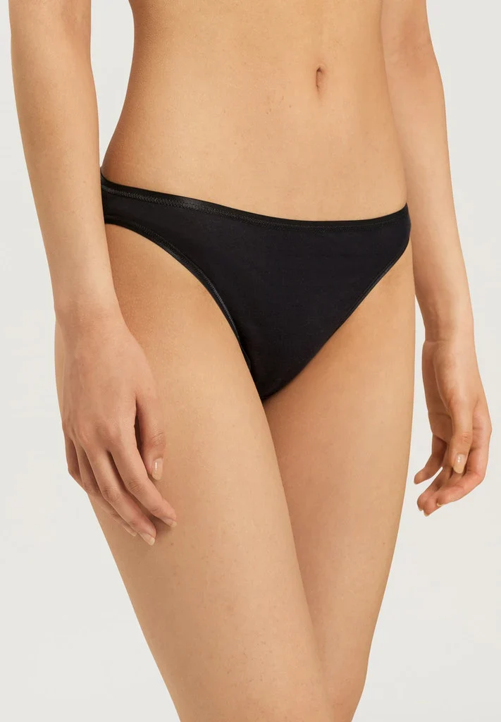 Cotton Seamless Mini Brief Black