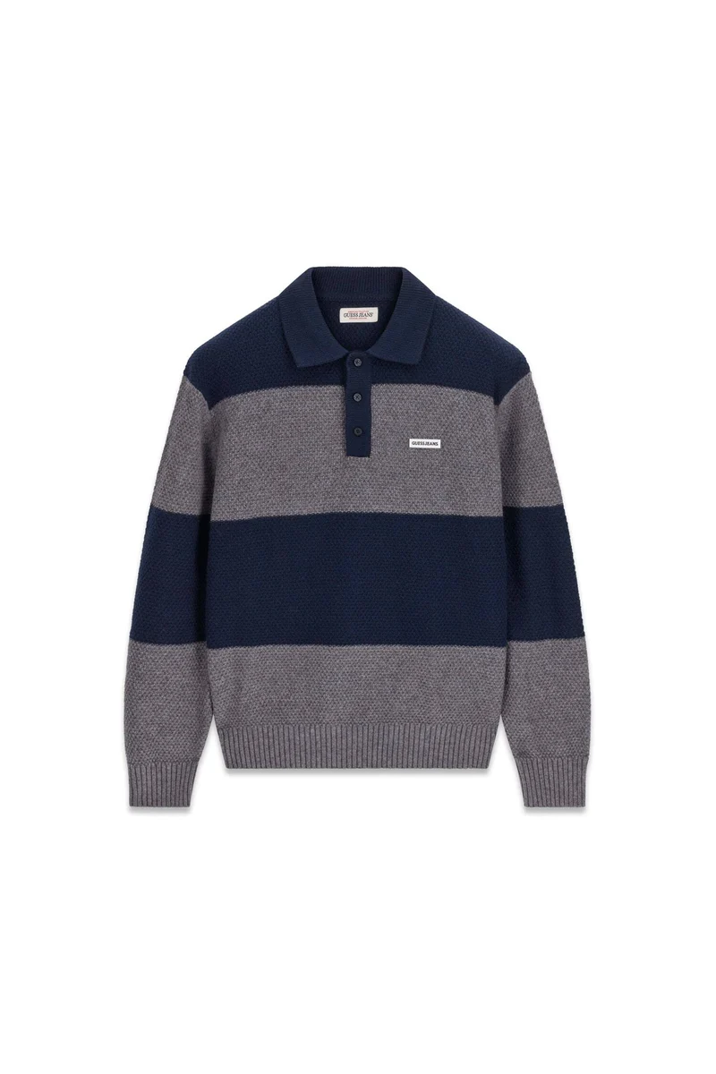 GJ LS STRIPED POLO SWTR