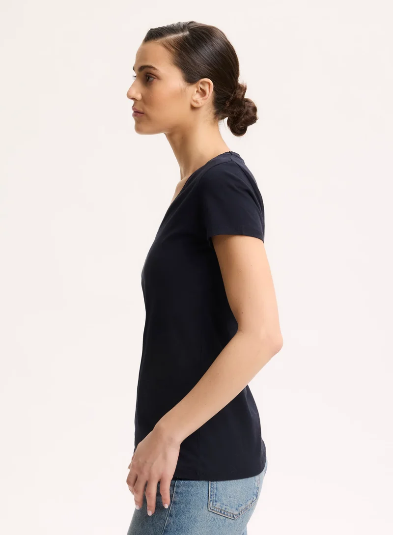 Julia V-Neck T-Shirt Marine