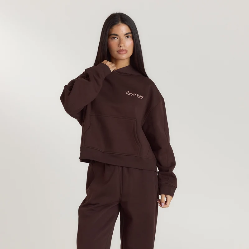 Lounge Living Hoodie - Chocolate