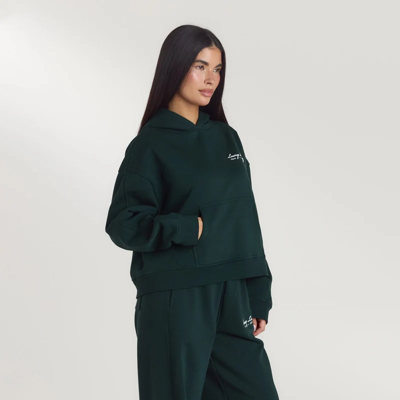 Lounge Living Hoodie - Forest Green