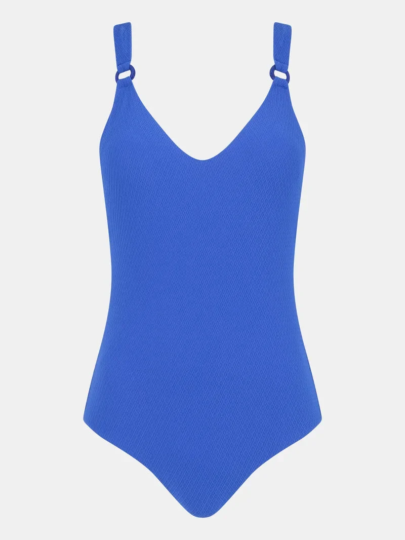 Femilet Swimwear - Navarino Bügelloser T-Shirt-Badeanzug Königsblau