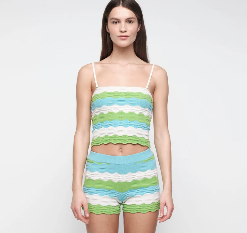 Soft Knit Textured Shorts
