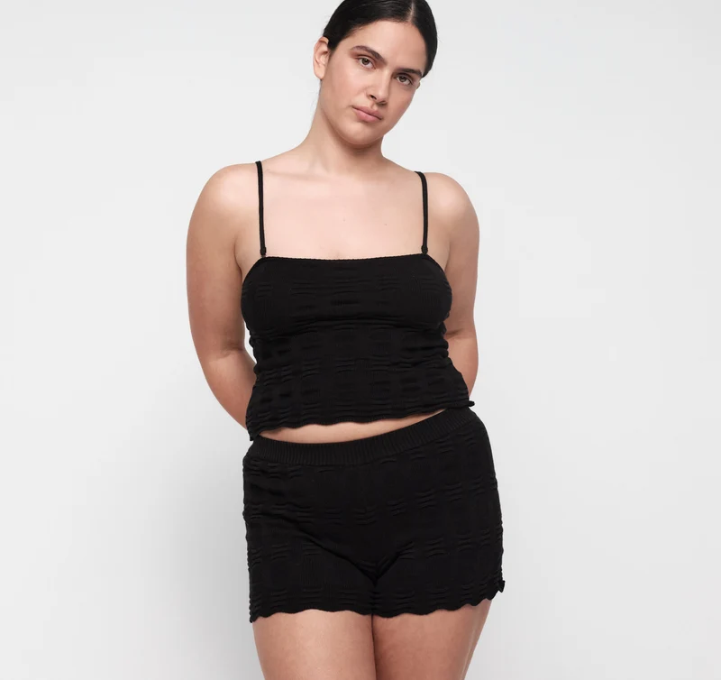 Soft Knit Textured Shorts