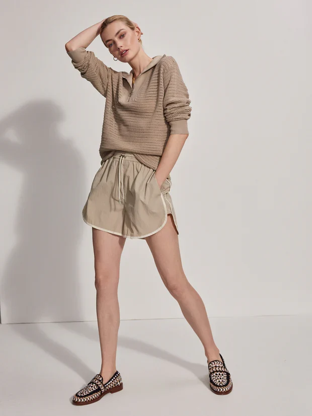 Billie Half Zip Knit Stone