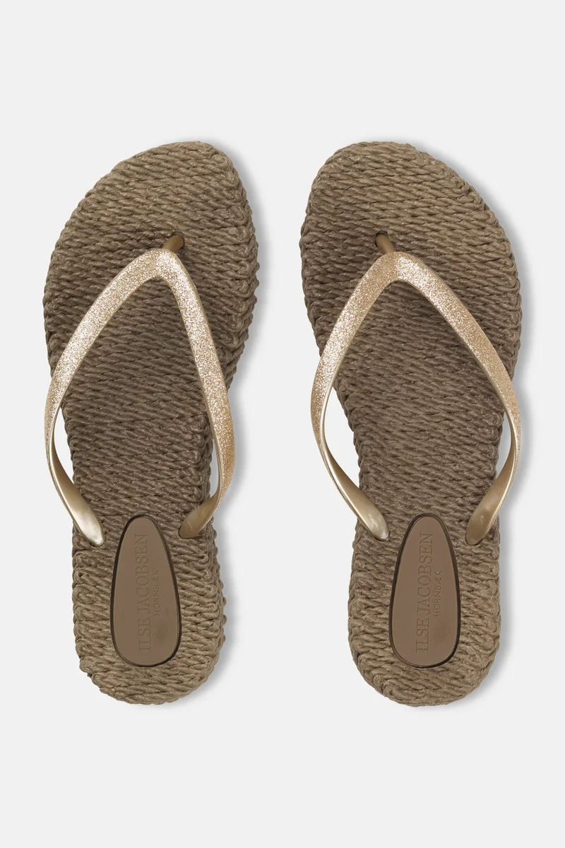 Flip Flops with Glitter Cub Brown