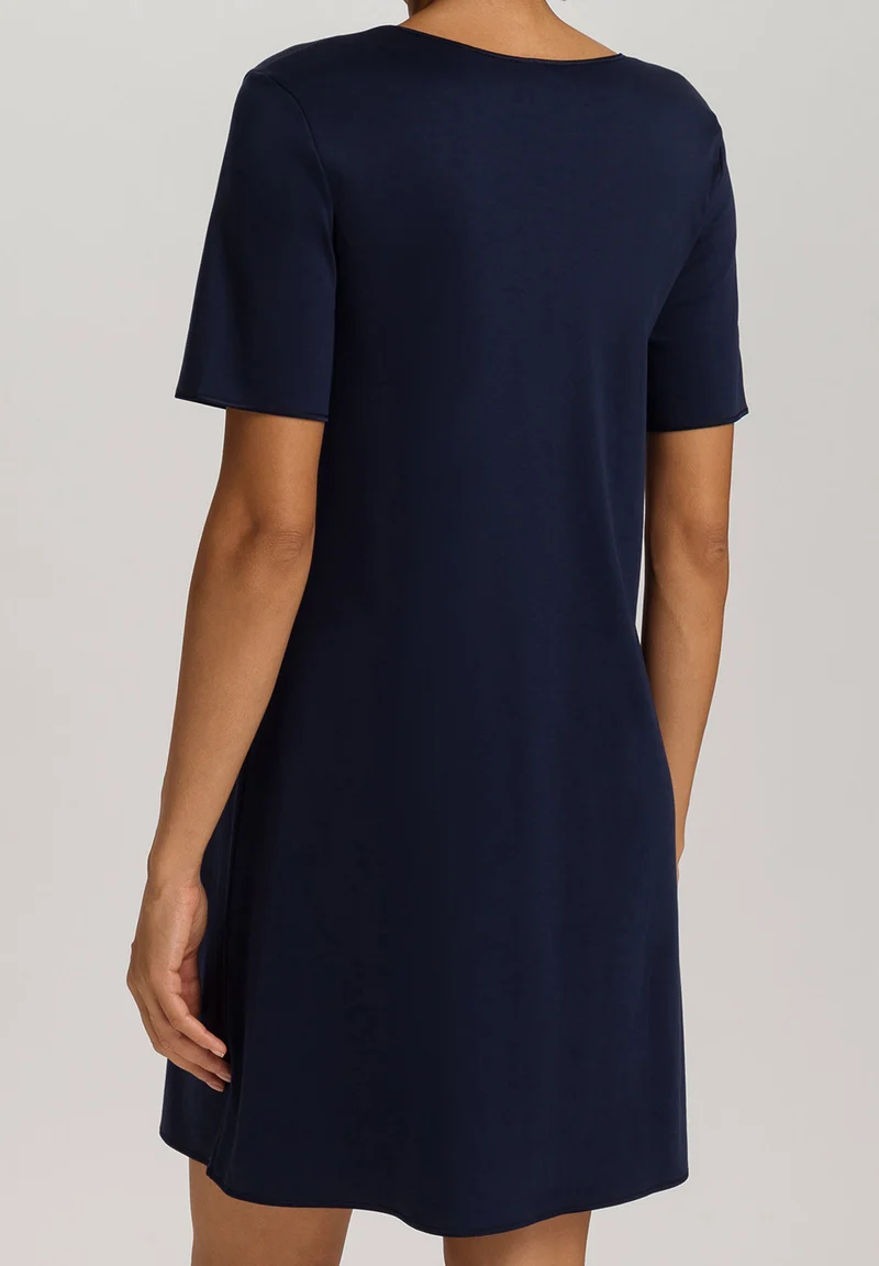 Cotton Silk S/SLV Nightdress 90cm | deep navy 074814-071610