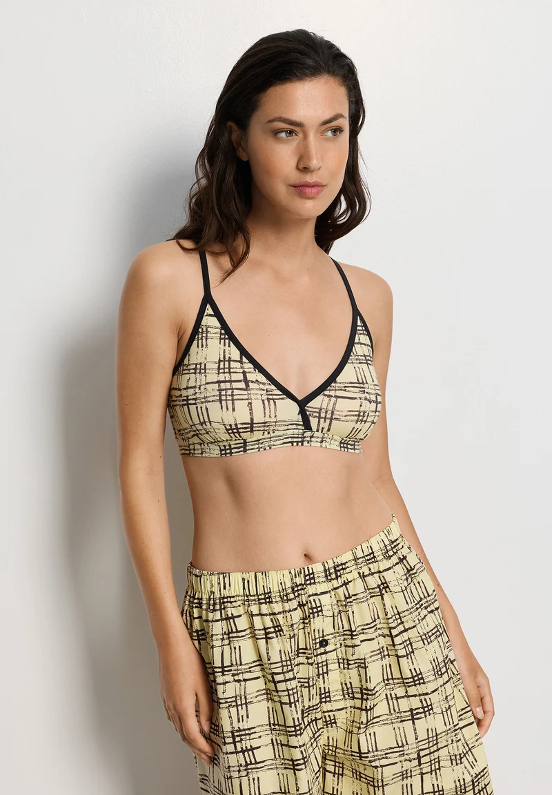 Arthur Arbesser X Hanro Crop Top | tartan print 076348-073069