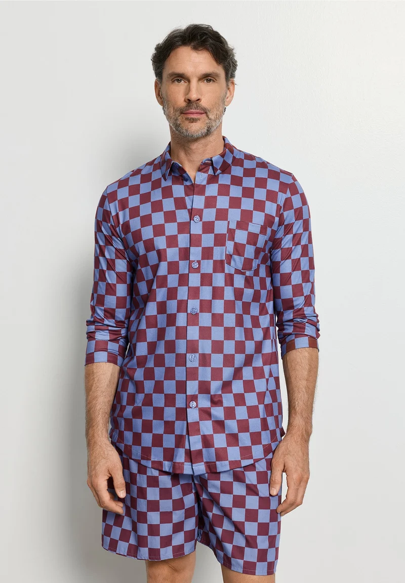 Arthur Arbesser X Hanro L/SLV Shirt | chess print 076347-073068
