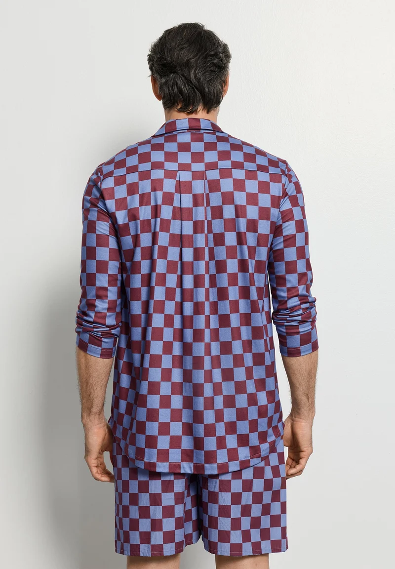 Arthur Arbesser X Hanro L/SLV Shirt | chess print 076347-073068