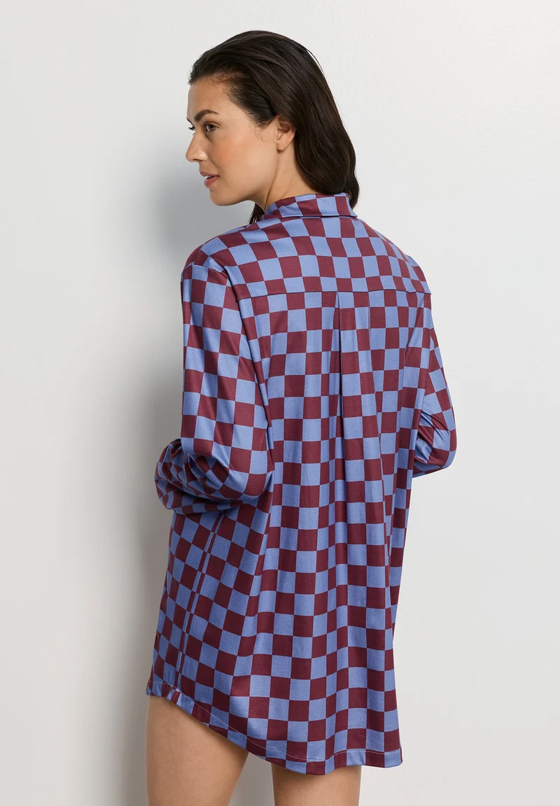 Arthur Arbesser X Hanro L/SLV Shirt | chess print 076347-073068