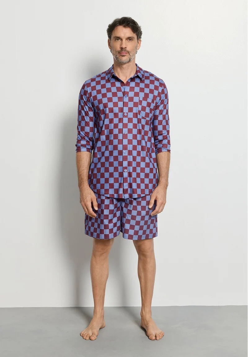 Arthur Arbesser X Hanro L/SLV Shirt | chess print 076347-073068