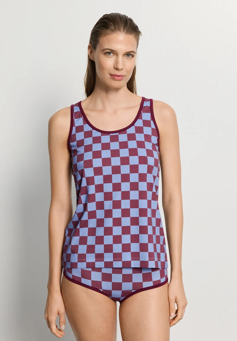 Arthur Arbesser X Hanro Tank Top | chess print 076342-073068