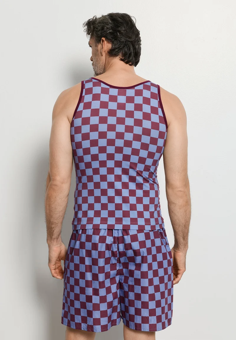 Arthur Arbesser X Hanro Tank Top | chess print 076342-073068