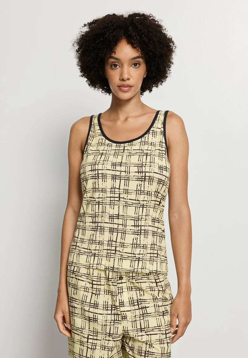 Arthur Arbesser X Hanro Tank Top | tartan print 076342-073069