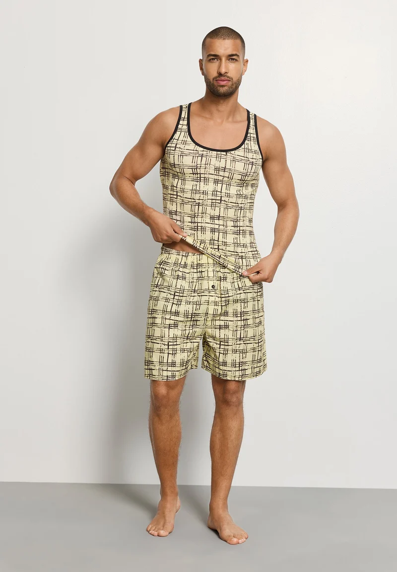 Arthur Arbesser X Hanro Tank Top | tartan print 076342-073069