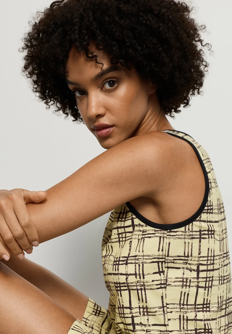 Arthur Arbesser X Hanro Tank Top | tartan print 076342-073069