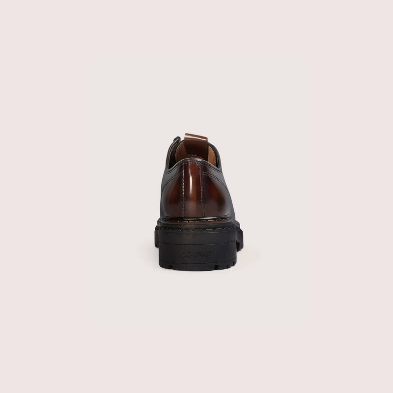 Etta Lace-Up Chunky Loafers - Tan