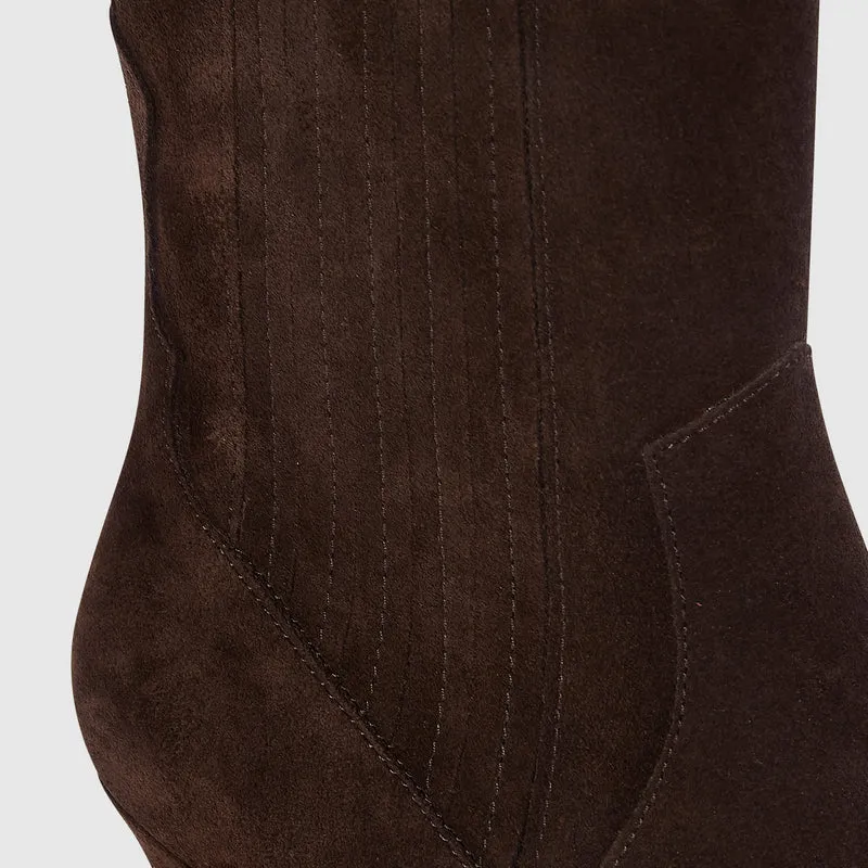 Heather Ankle Boots - Chocolate