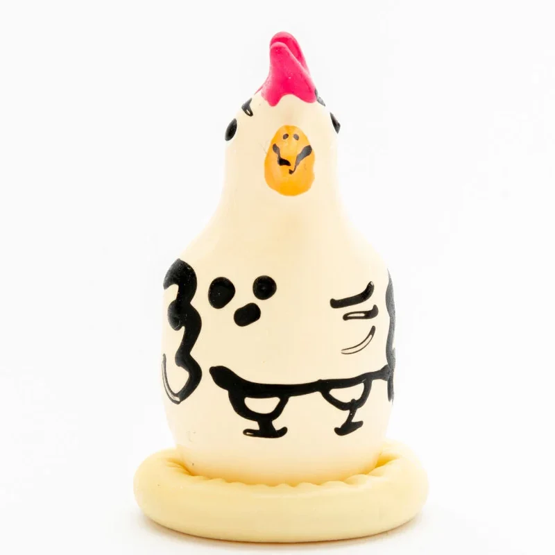 CONDOMERIE - HANDBEMALTE NEUHEITSKONDOME COCKY ROOSTER