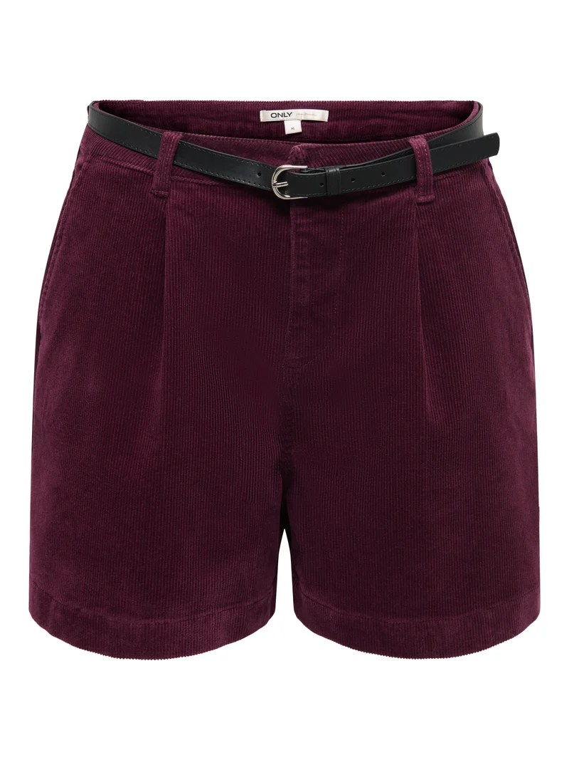 ONLZEVA HW BELT CORD SHORTS CC PNT