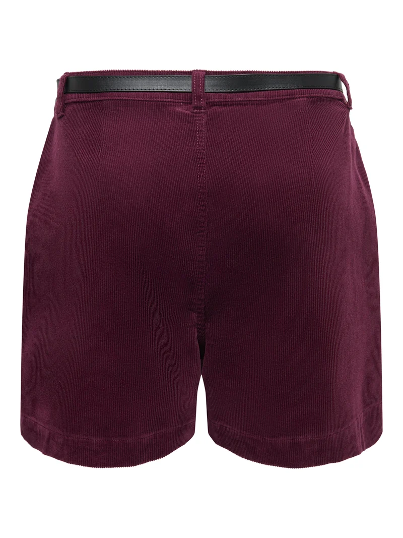 ONLZEVA HW BELT CORD SHORTS CC PNT