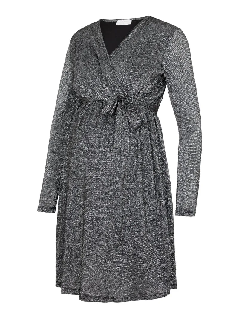 Mamalicious Glitzerkleid für Umstandsmode und Stillzeit