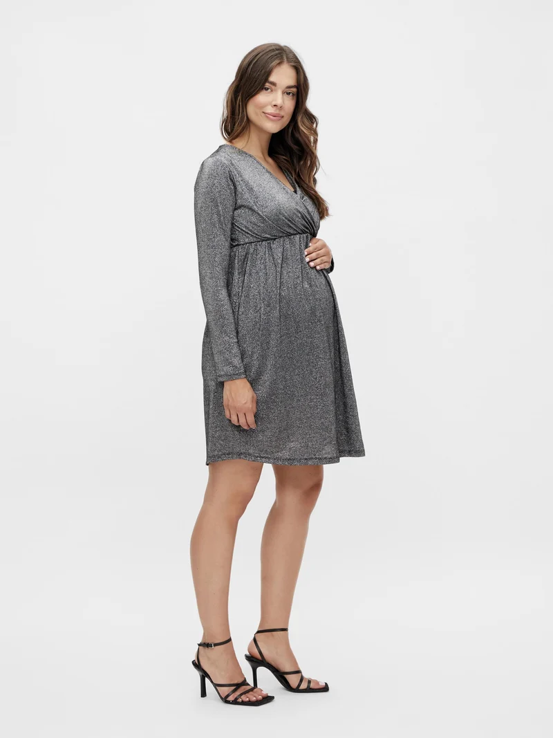 Mamalicious Glitzerkleid für Umstandsmode und Stillzeit
